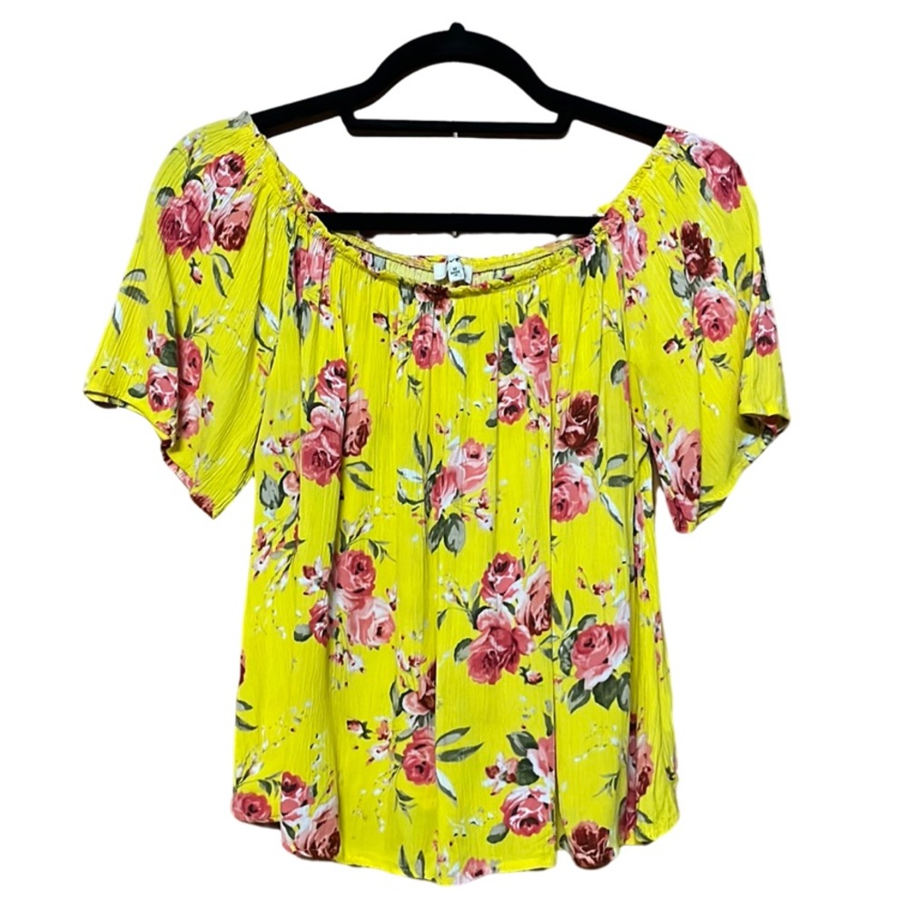 Love J Floral Blouse - Yellow - Size M